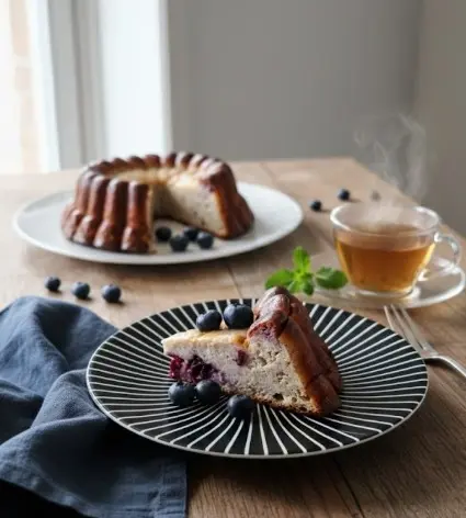 Flan IG bas vanille & myrtilles