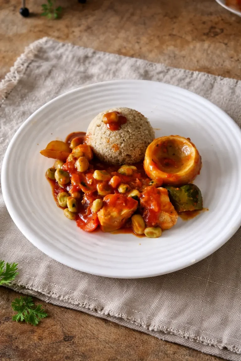Sauté de poulet artichauts et fèves