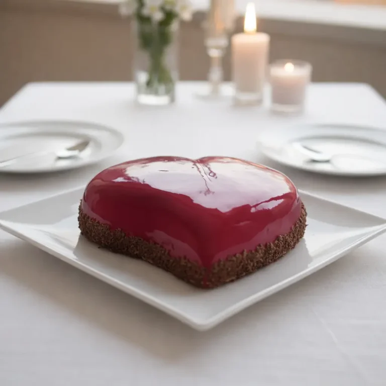 Entremets coeur poire chocolat