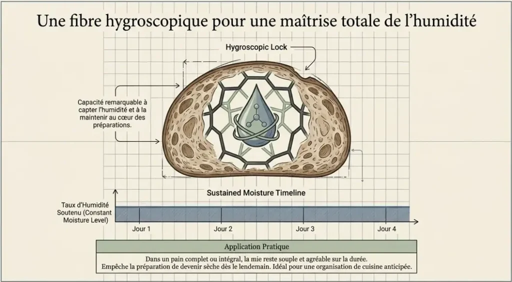 inuline fibre hygroscopique rétention humidité pain ig bas mie souple conservation