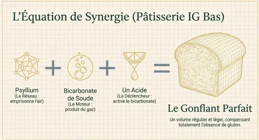 psyllium bicarbonate acide synergie gonflant sans gluten ig bas