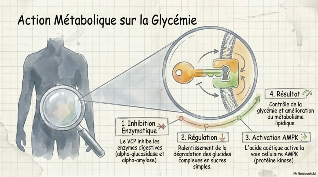 vinaigre de cidre action sur la glycémie et régulation des glucides en cuisine ig bas