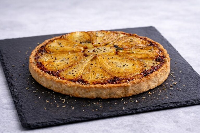 tarte au fenouil IG bas avec pâte légère aux épices et fenouil fondant