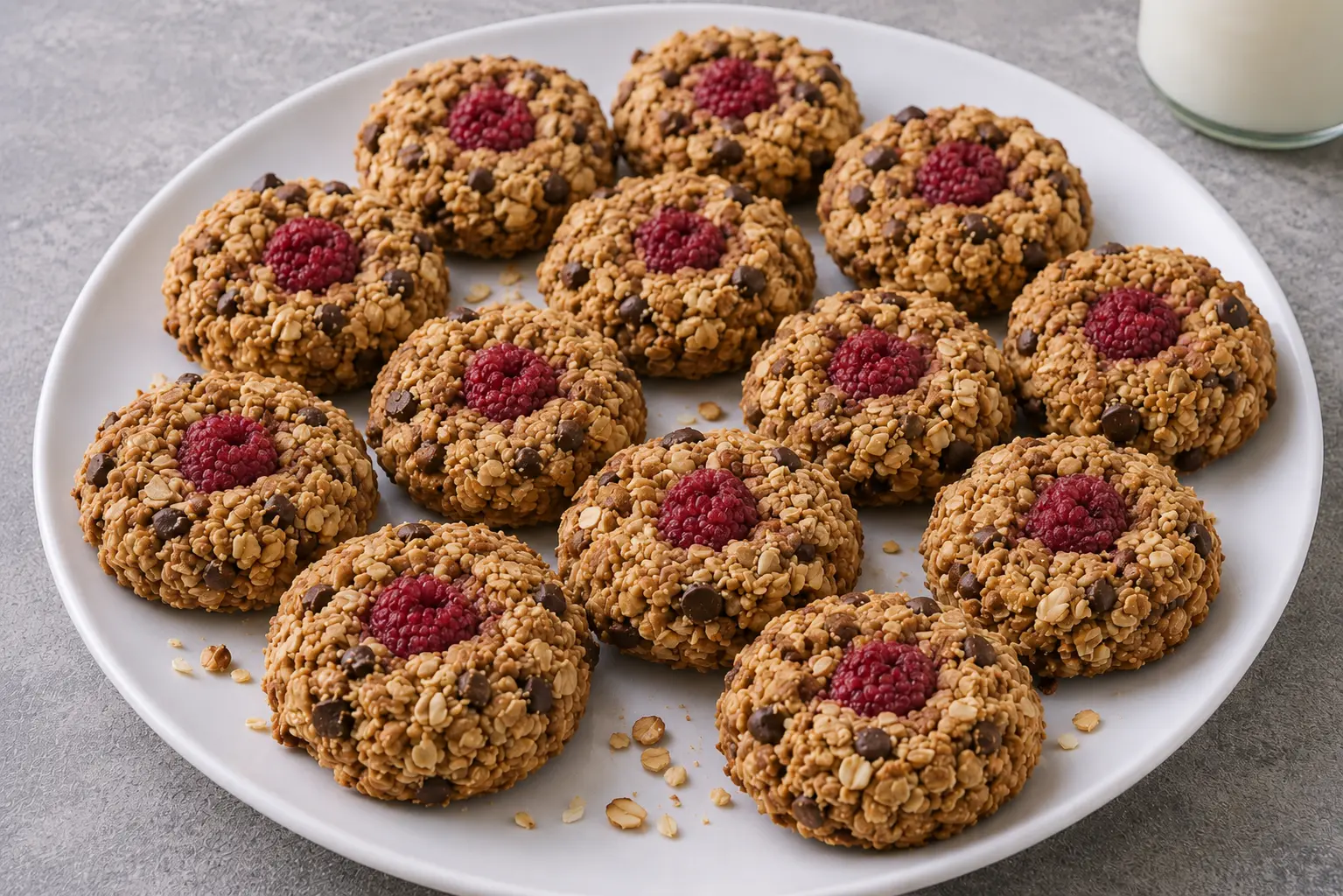 Cookies avoine framboise